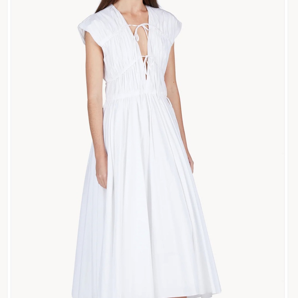 Ceres Organic Cotton Midi Dress White